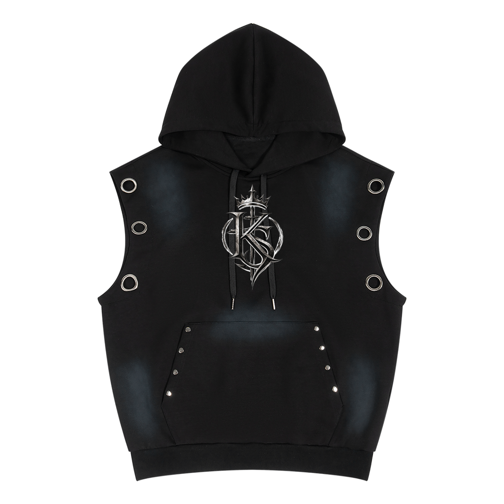 KINGDOM STANDARD Unisex Vintage Wash Sun Fade Sleeveless Hoodie