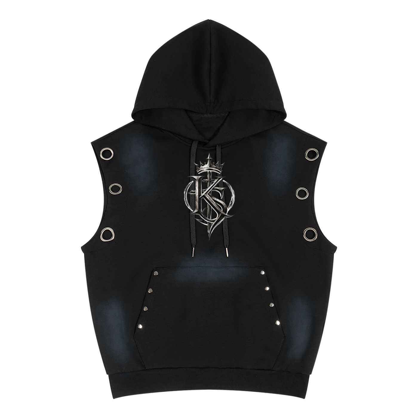 KINGDOM STANDARD Unisex Vintage Wash Sun Fade Sleeveless Hoodie