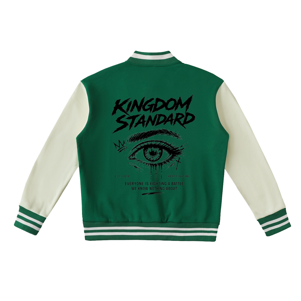 KINGDOM STANDARD Two-Tone Fleeced UNISEX Varsity Jacket