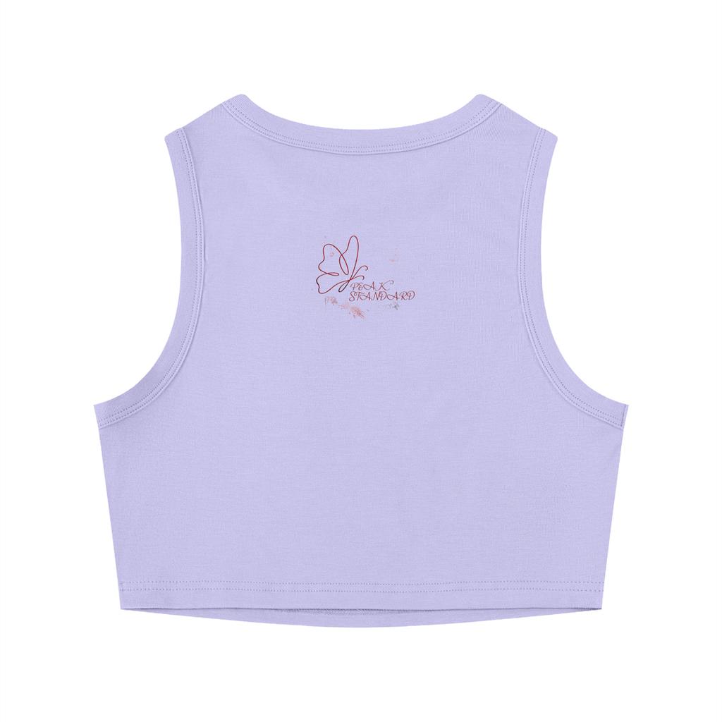 PEAK STANDARD BUTTERFLY Women's Tight Crewneck Crop Tank Top