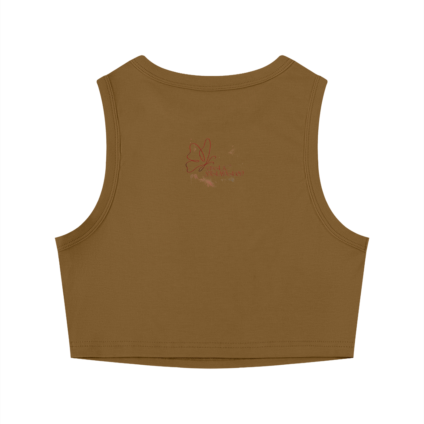 PEAK STANDARD BUTTERFLY Women's Tight Crewneck Crop Tank Top