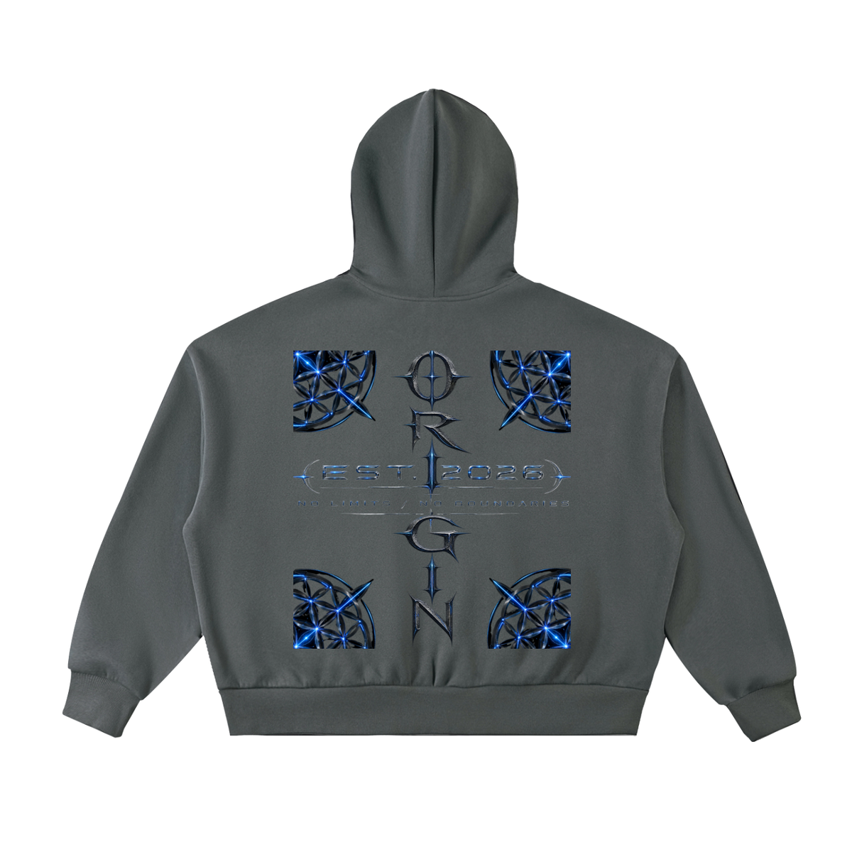KINGDOM STANDARD ORIGIN Fleeced Full-Zip Boxy Hoodie #4