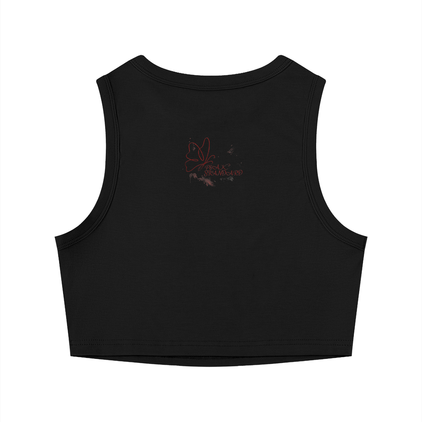 PEAK STANDARD BUTTERFLY Women's Tight Crewneck Crop Tank Top