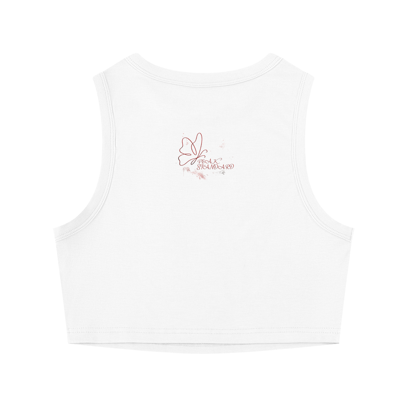 PEAK STANDARD BUTTERFLY Women's Tight Crewneck Crop Tank Top