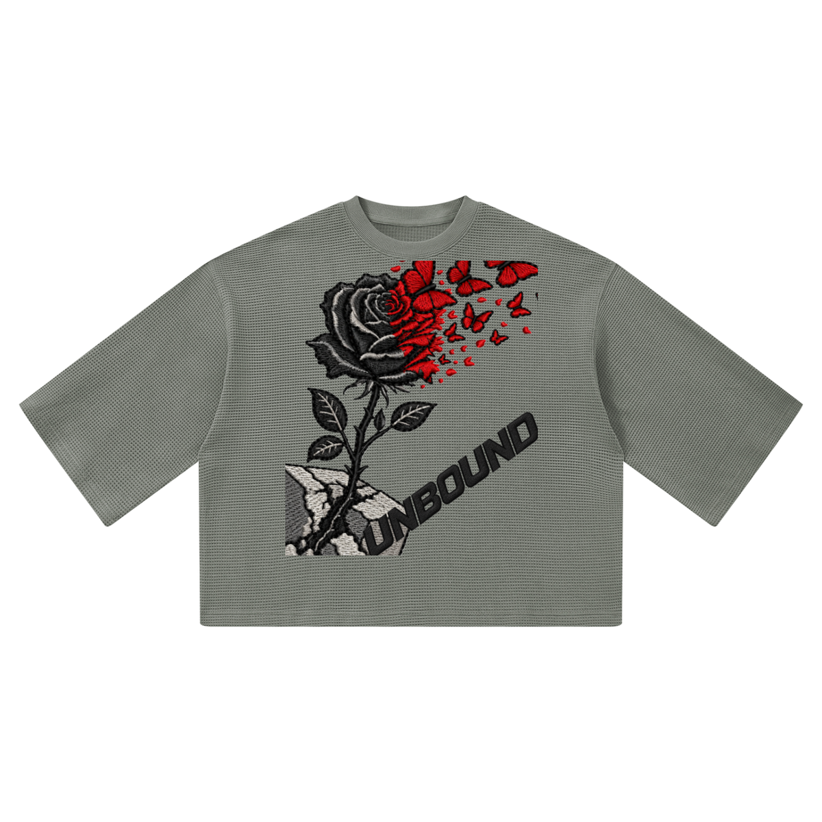 KINGDOM STANDARD UNBOUND Unisex Waffle Boxy T-Shirt #1