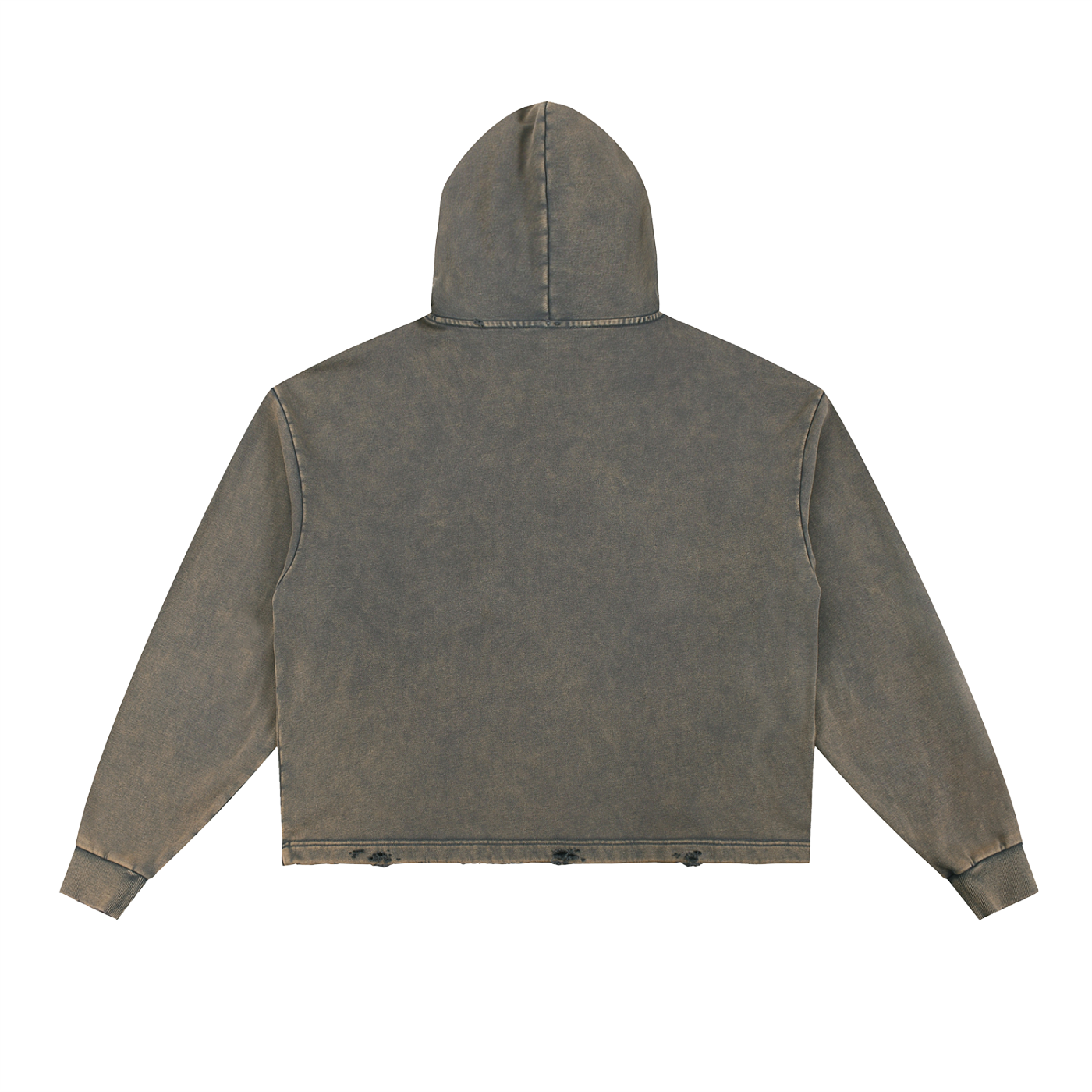 #9 Vintage Washed Frayed-Hem Hoodie