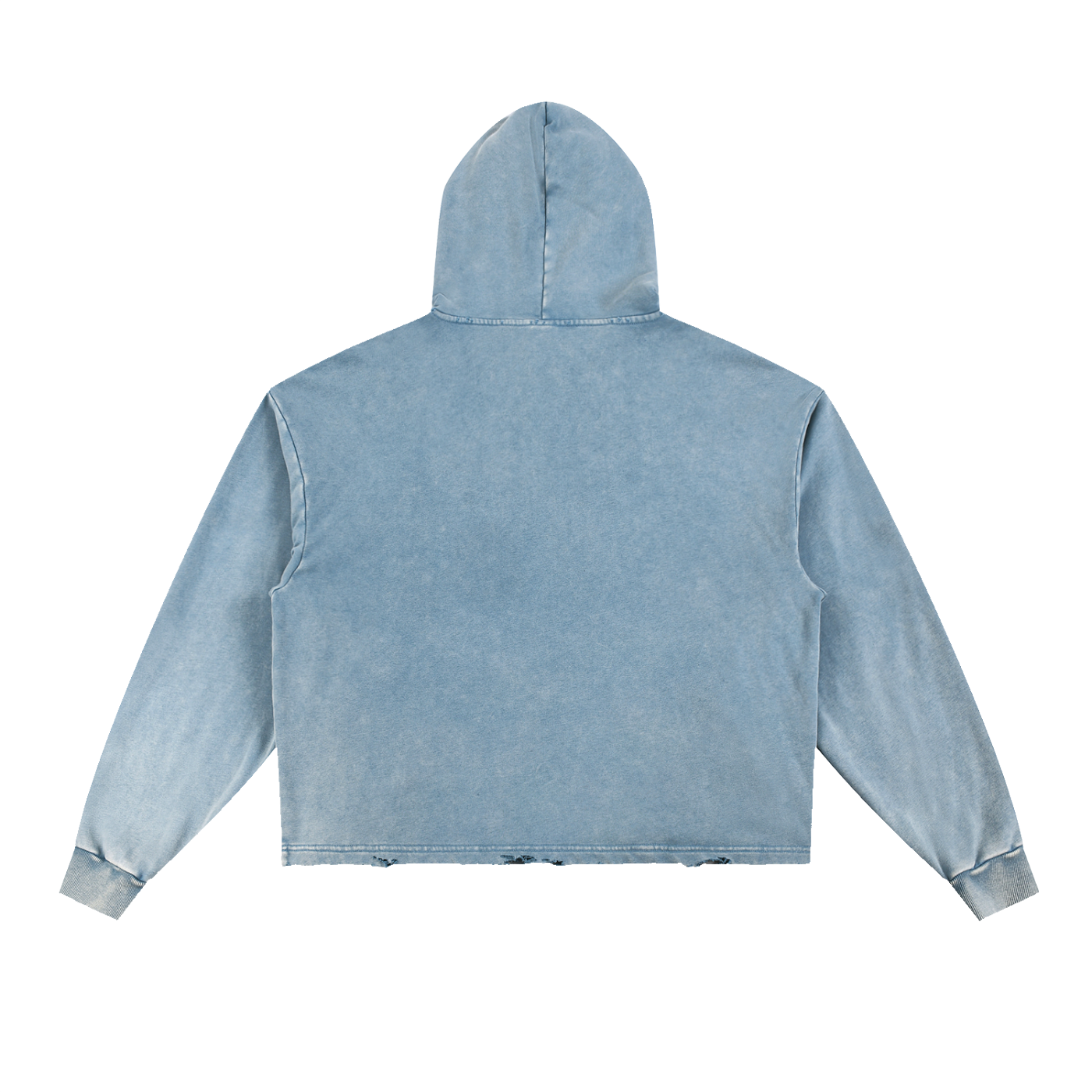 #9 Vintage Washed Frayed-Hem Hoodie