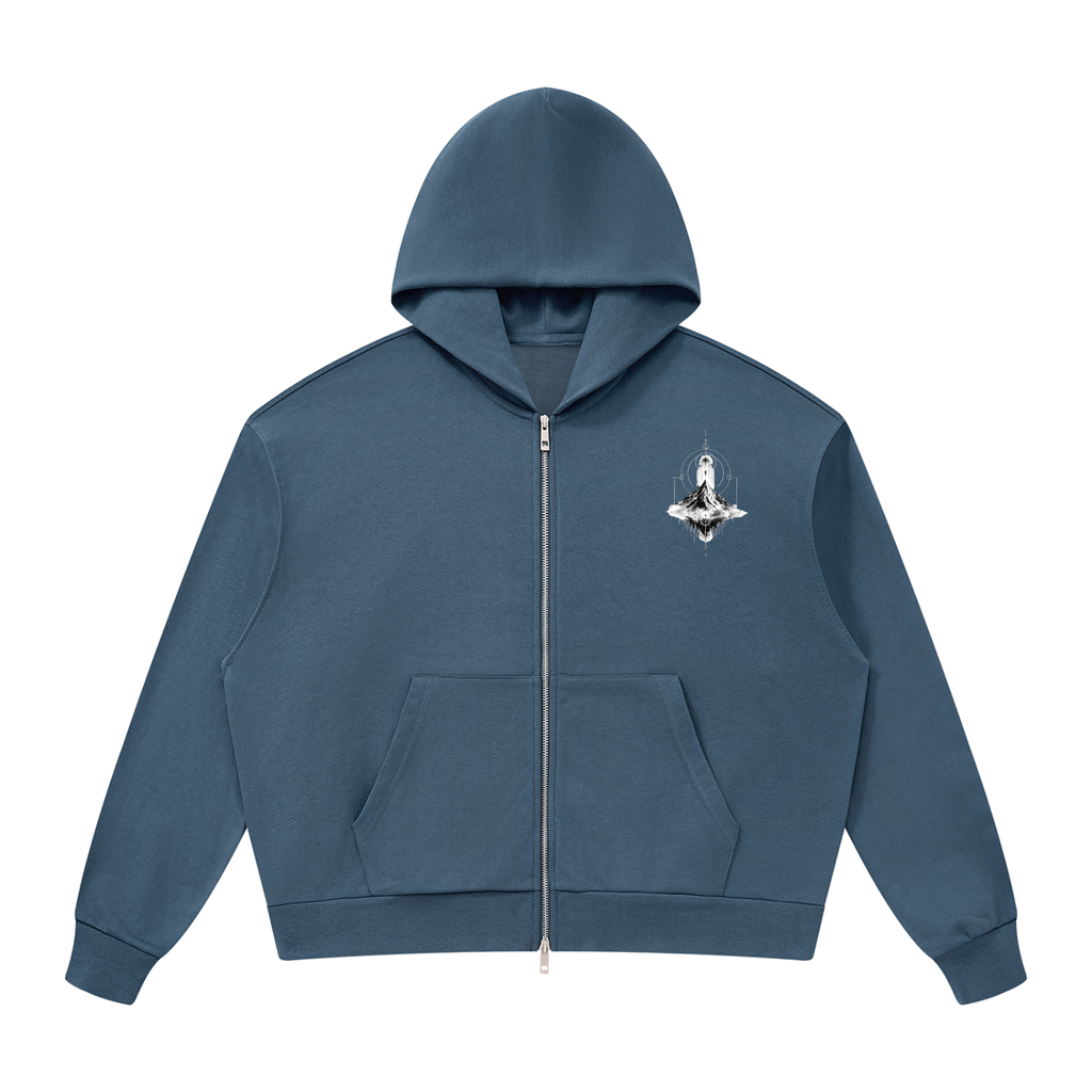 KINGDOM STANDARD Unisex Drop Shoulder Full Zip Hoodie
