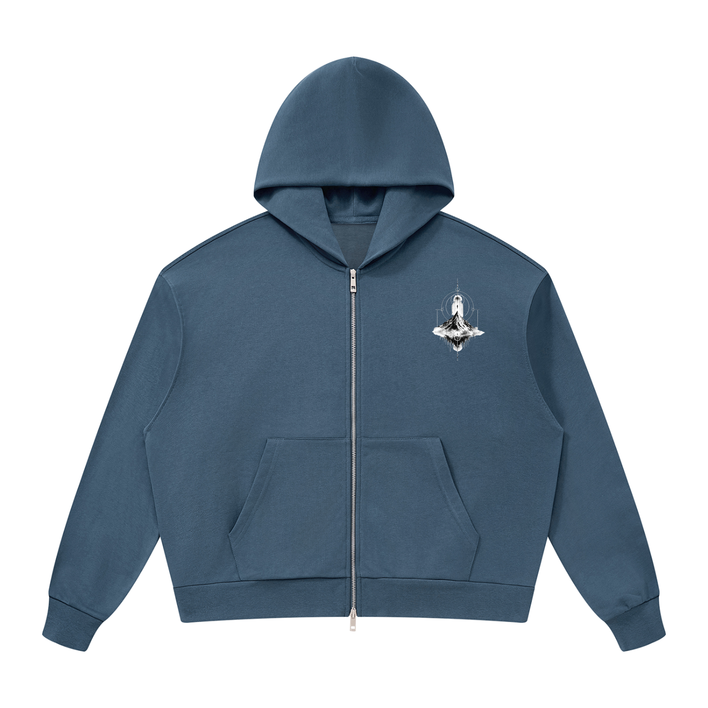 KINGDOM STANDARD Unisex Drop Shoulder Full Zip Hoodie