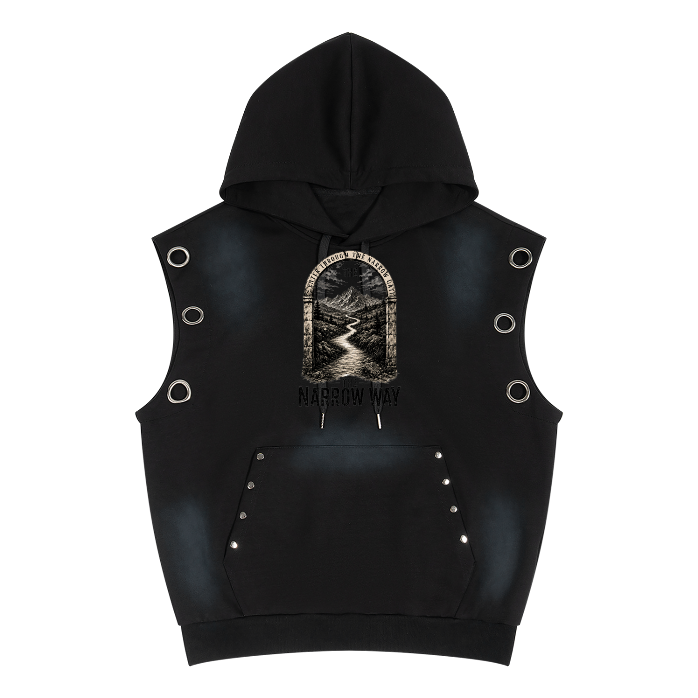 KINGDOM STANDARD Unisex Vintage Wash Sun Fade Sleeveless Hoodie