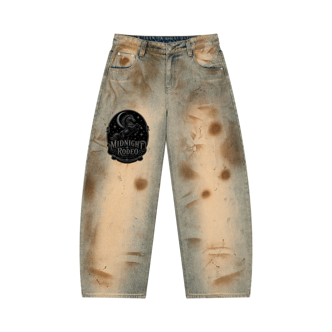 KINGDOM STANDARD Men’s Vintage Wash Barrel Leg Jeans