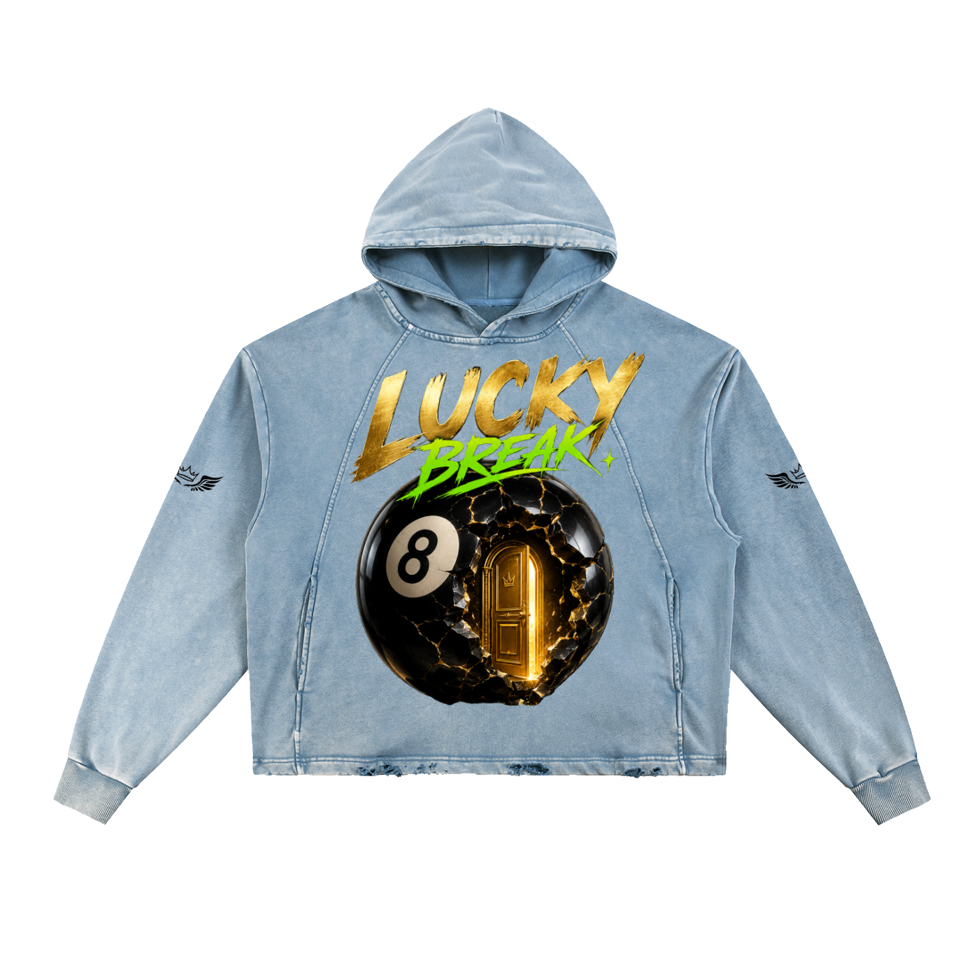 #9 Vintage Washed Frayed-Hem Hoodie