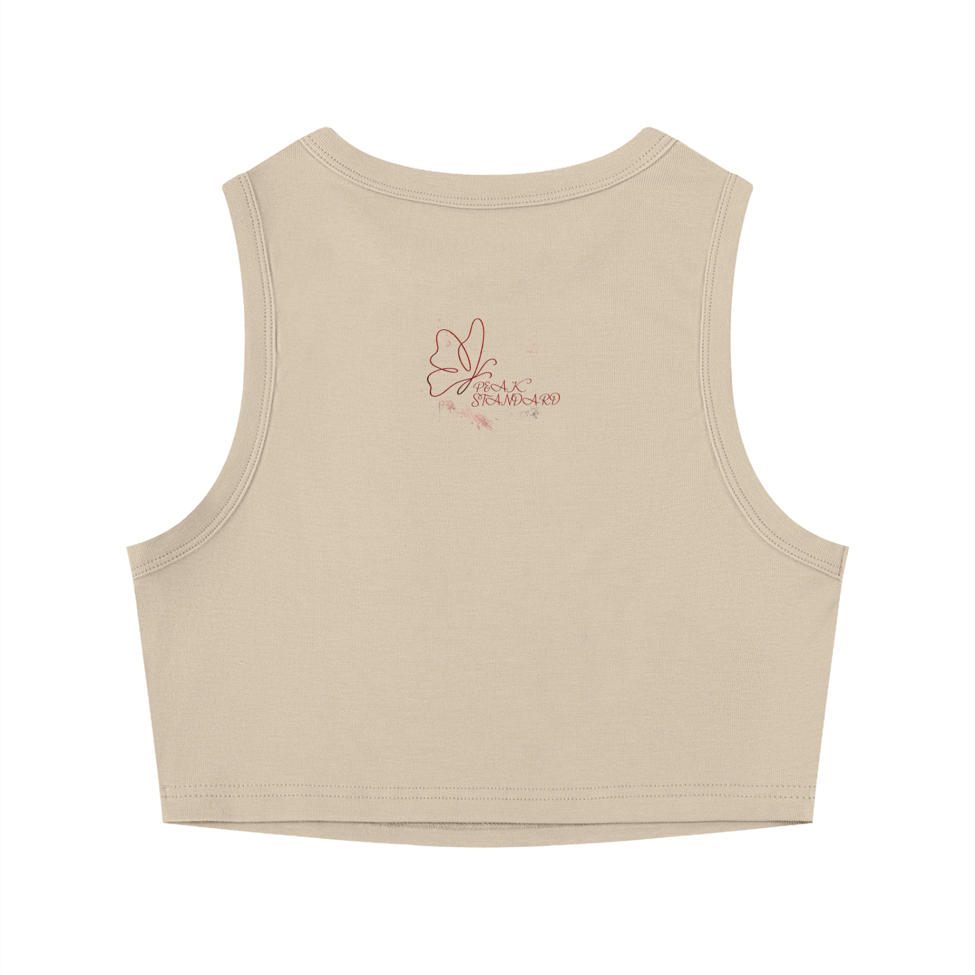 PEAK STANDARD BUTTERFLY Women's Tight Crewneck Crop Tank Top