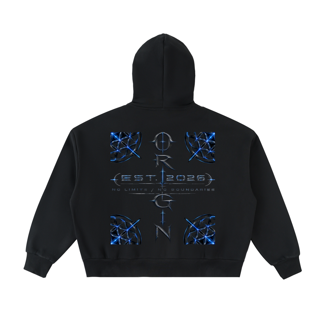KINGDOM STANDARD ORIGIN Fleeced Full-Zip Boxy Hoodie #4