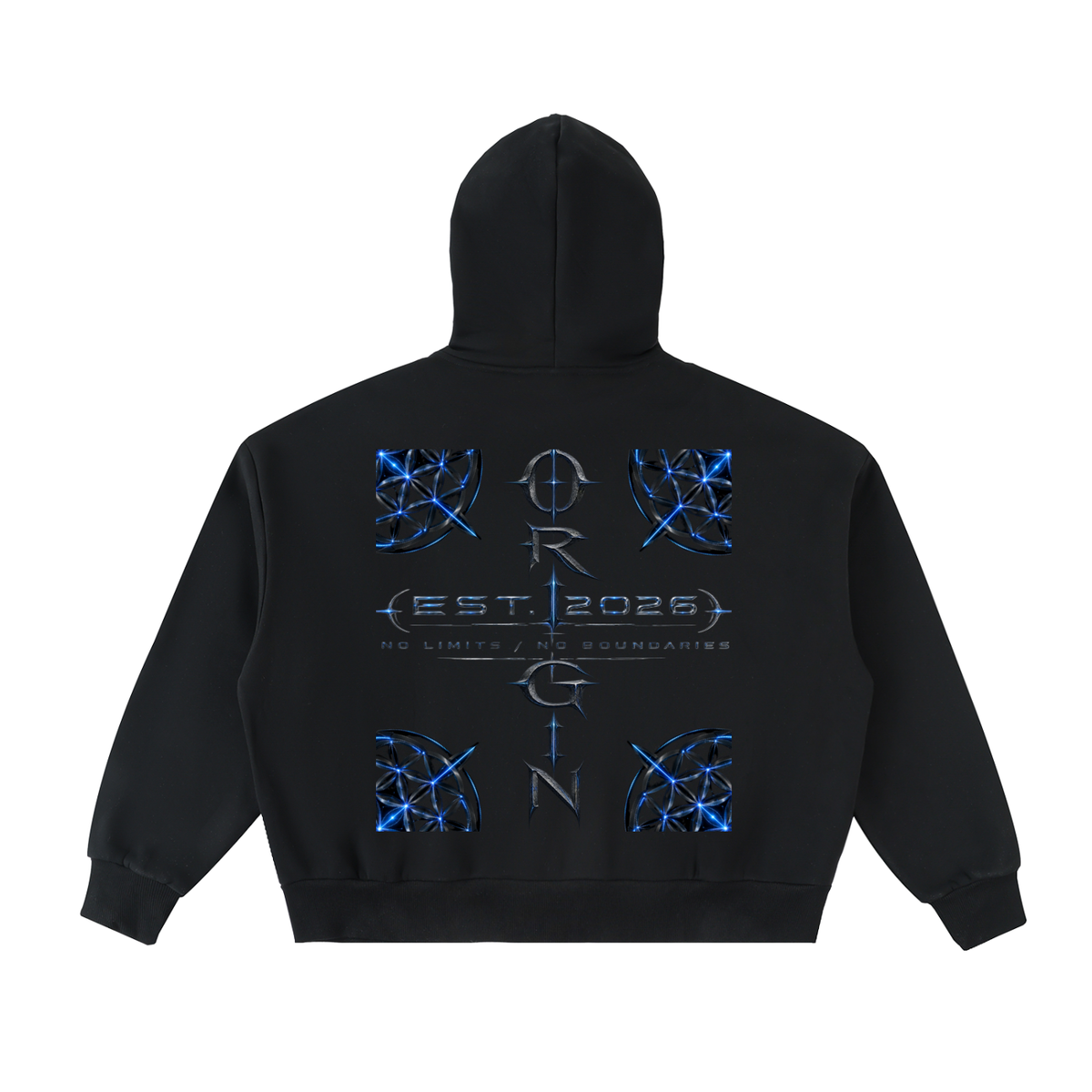 KINGDOM STANDARD ORIGIN Fleeced Full-Zip Boxy Hoodie #4