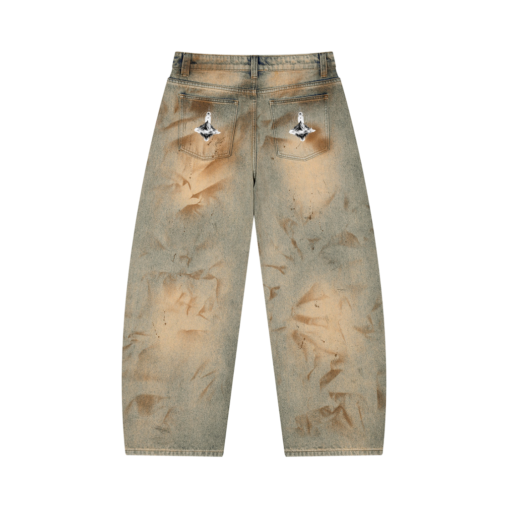 KINGDOM STANDARD Men’s Vintage Wash Barrel Leg Jeans