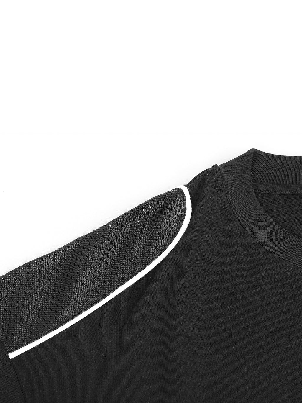 #8 Contrast Piped Panel T-Shirt
