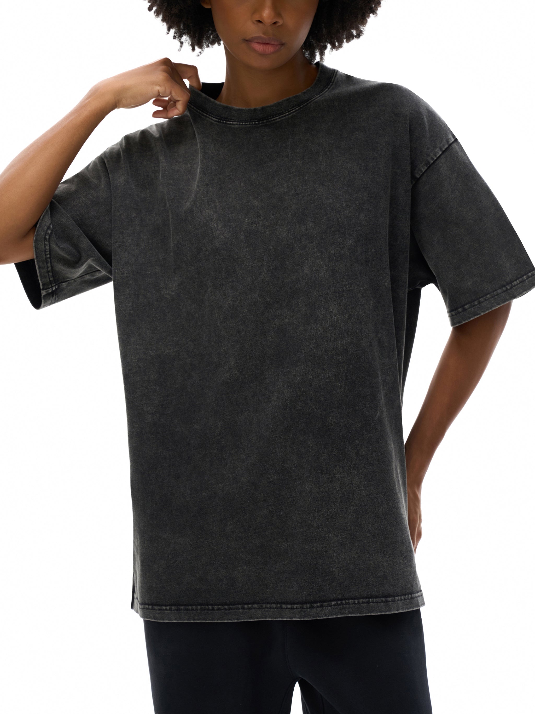 #1 Snow Washed Oversized Cotton T-Shirt