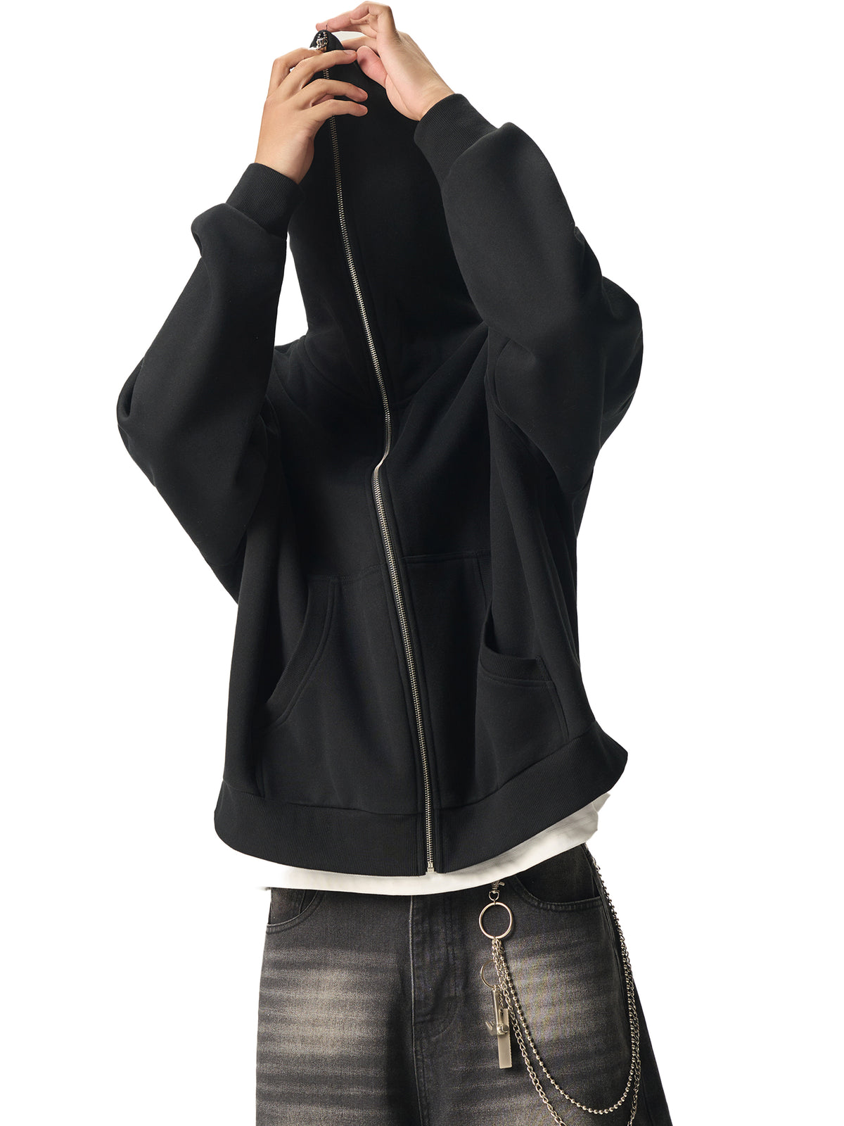 KINGDOM STANDARD ORIGIN Fleeced Full-Zip Boxy Hoodie #4
