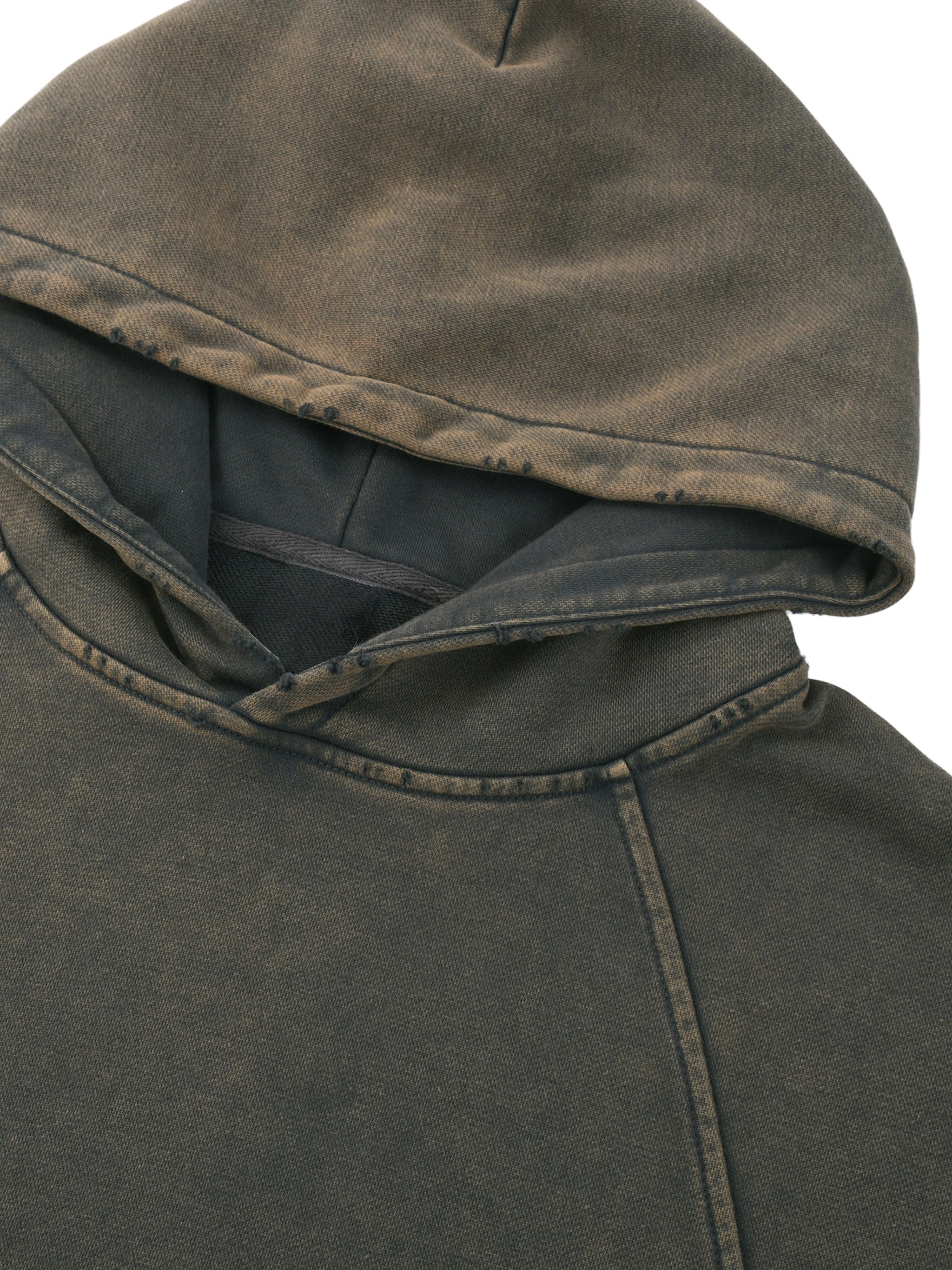 #9 Vintage Washed Frayed-Hem Hoodie