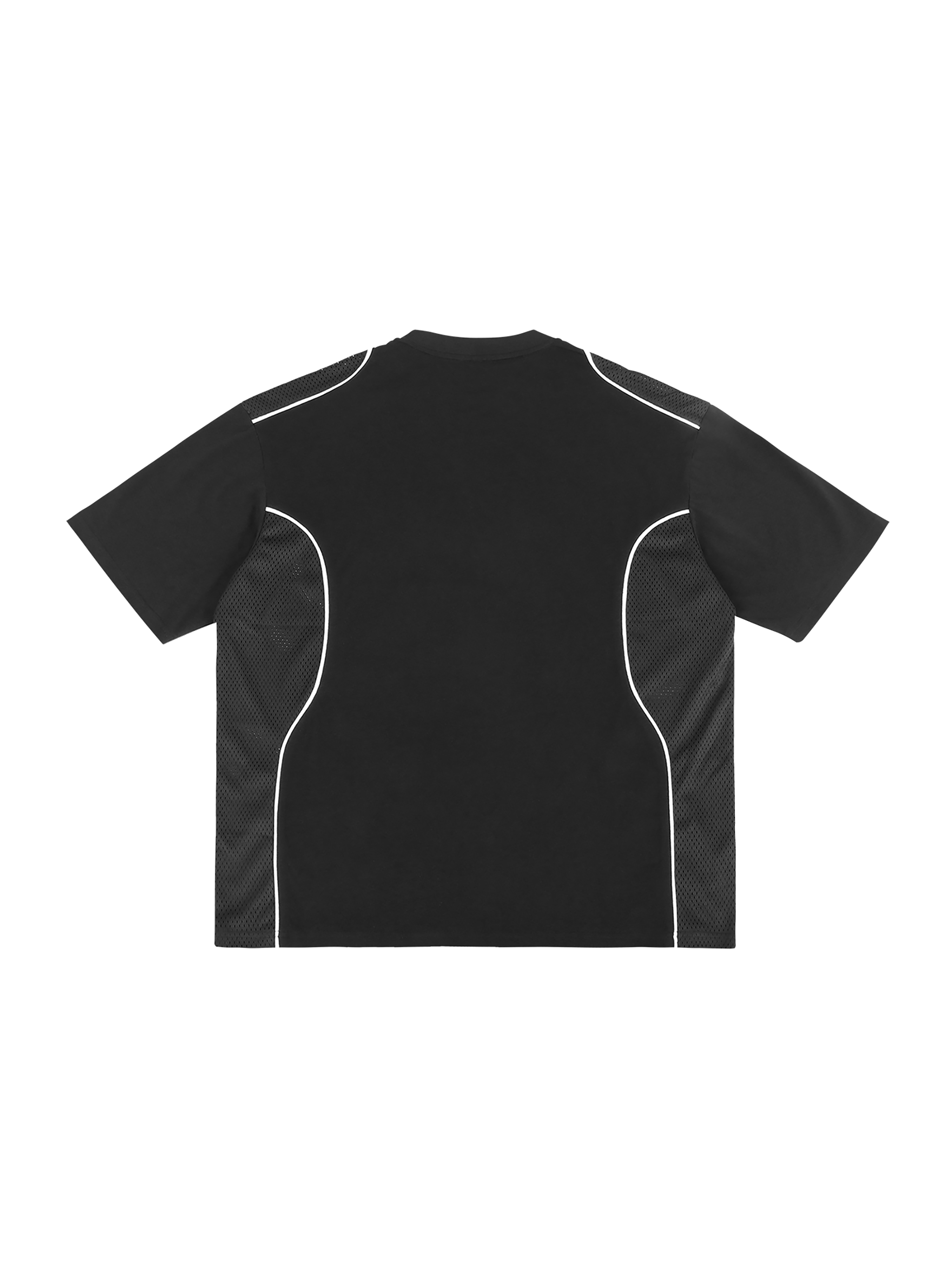 #8 Contrast Piped Panel T-Shirt