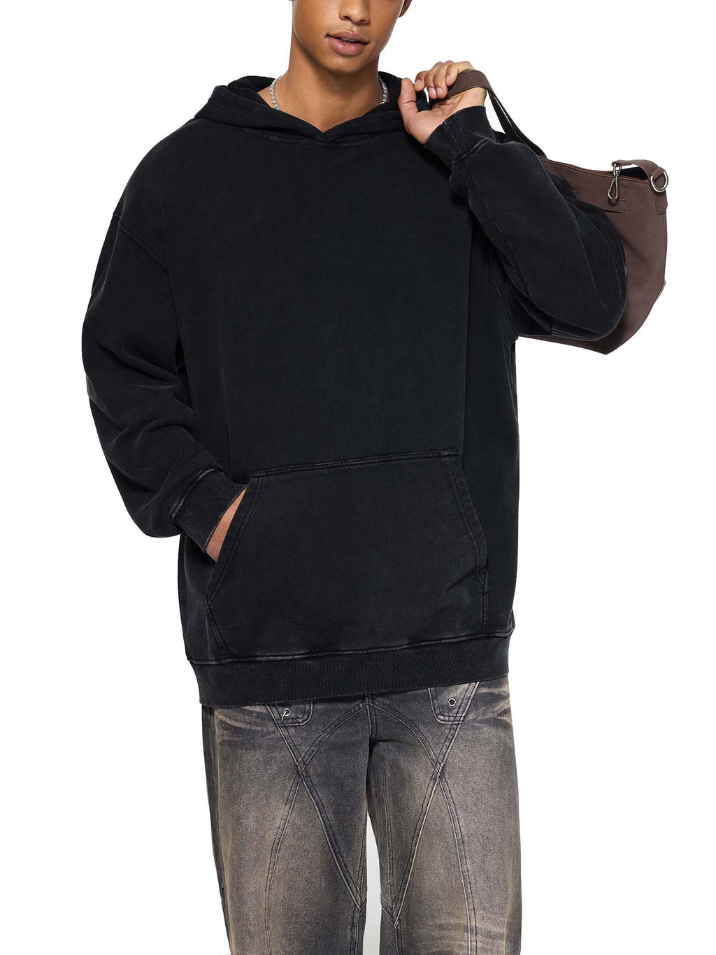 #5 Snow Washed Loose Cotton Hoodie