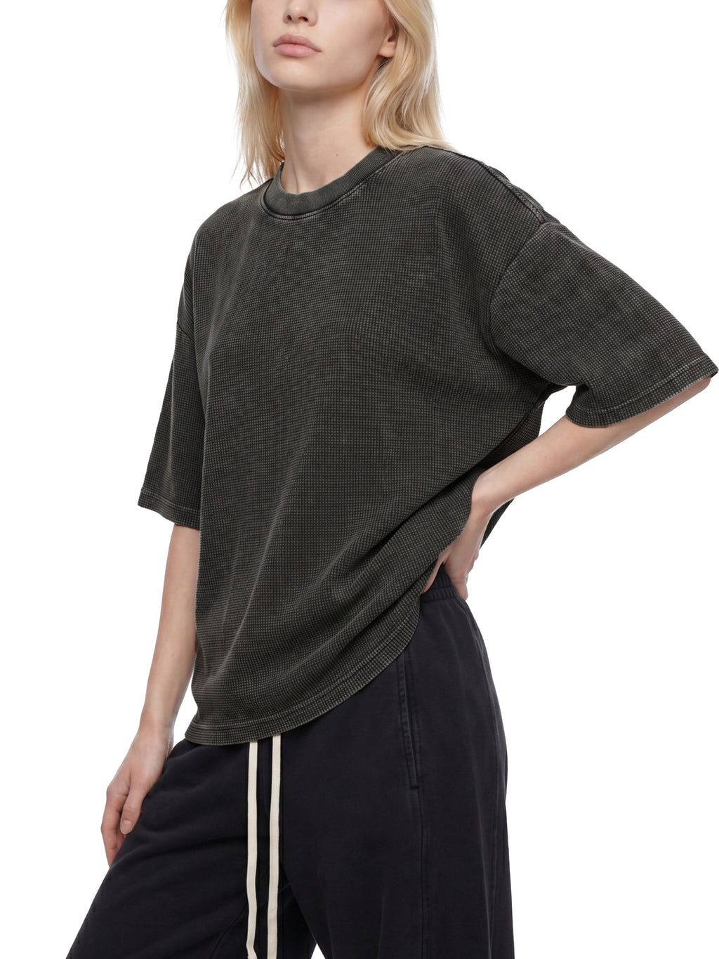 #8 Textured Waffle Washed Boxy T-Shirt