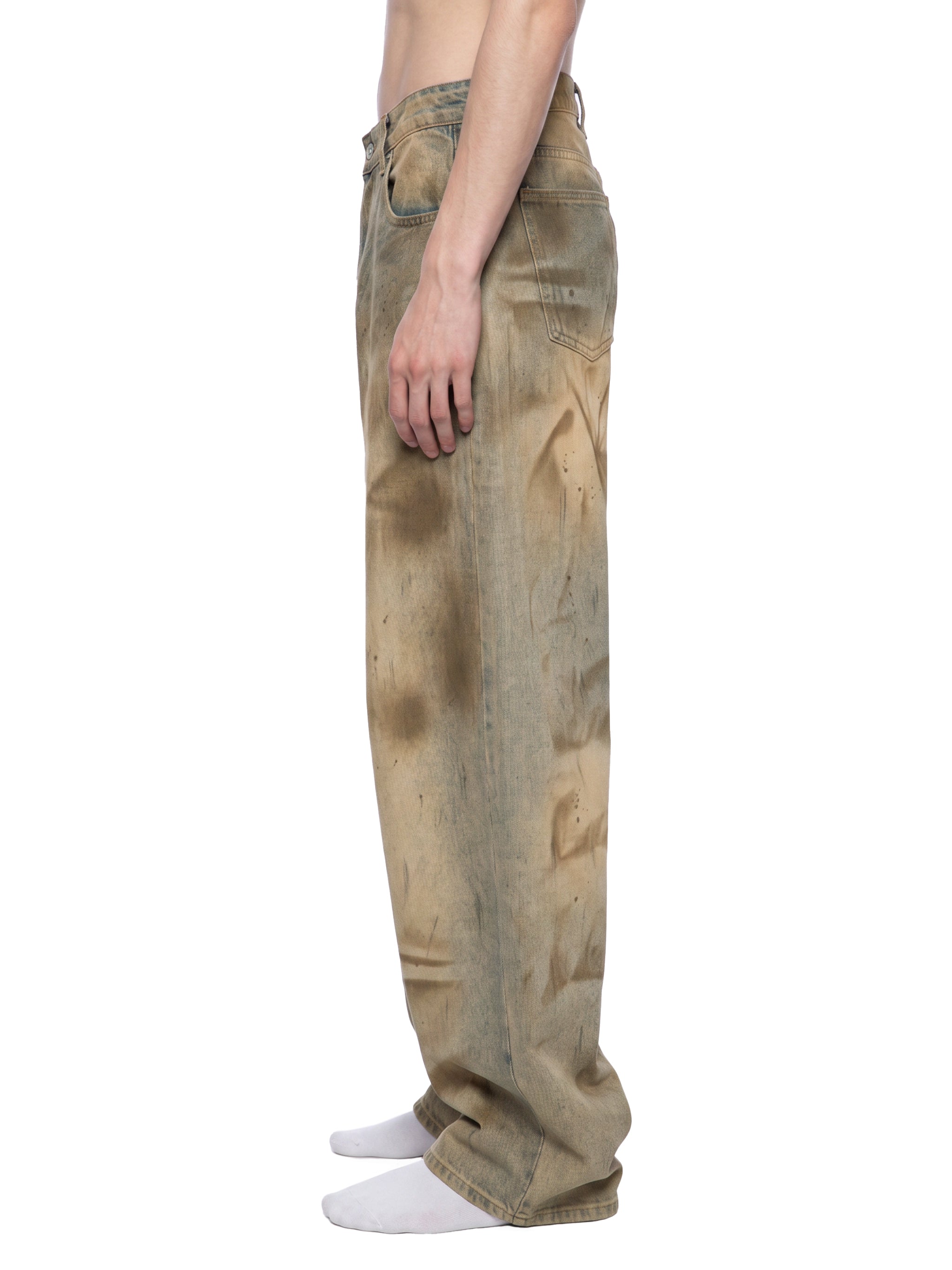 KINGDOM STANDARD Men’s Vintage Wash Barrel Leg Jeans