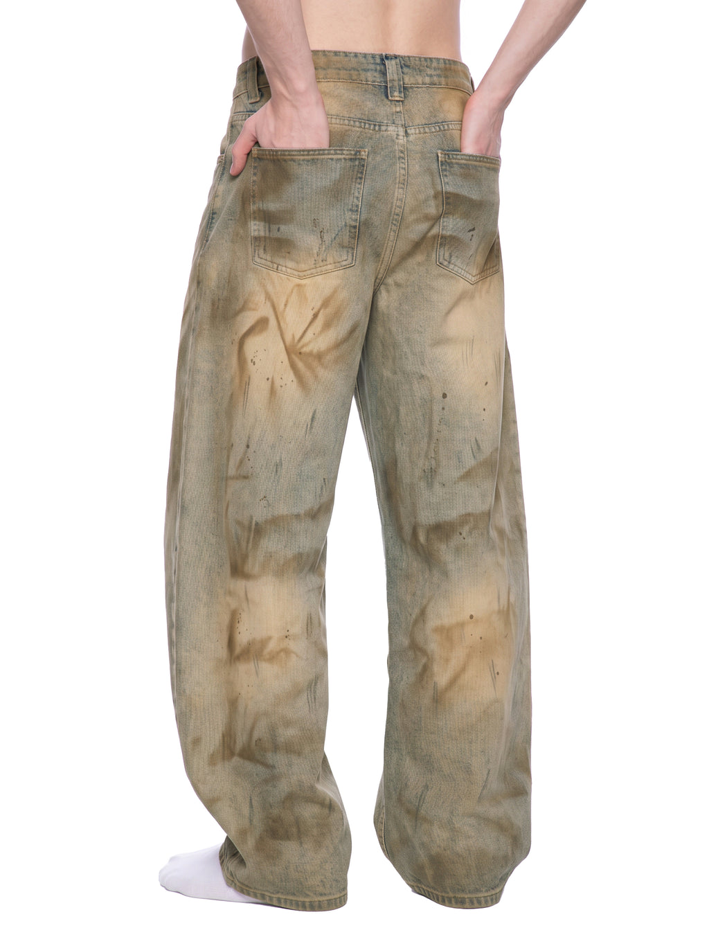 KINGDOM STANDARD Men’s Vintage Wash Barrel Leg Jeans