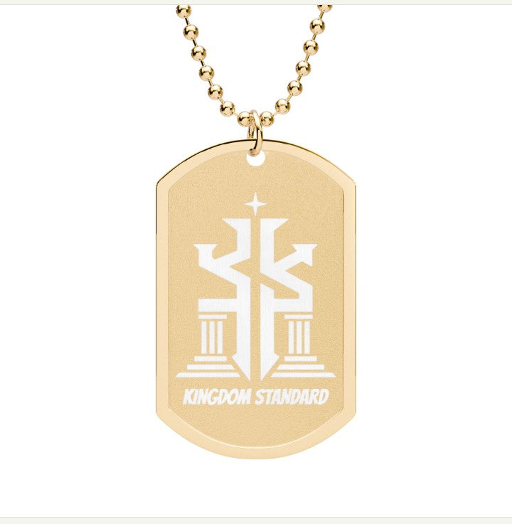 KINGDOM STANDARD Engraved Dog Tag+ Chain