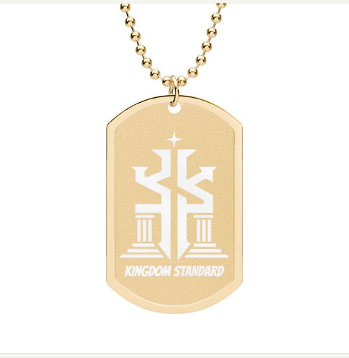 KINGDOM STANDARD Engraved Dog Tag+ Chain
