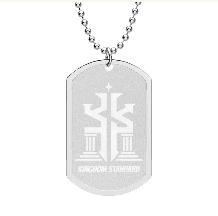 KINGDOM STANDARD Engraved Dog Tag+ Chain
